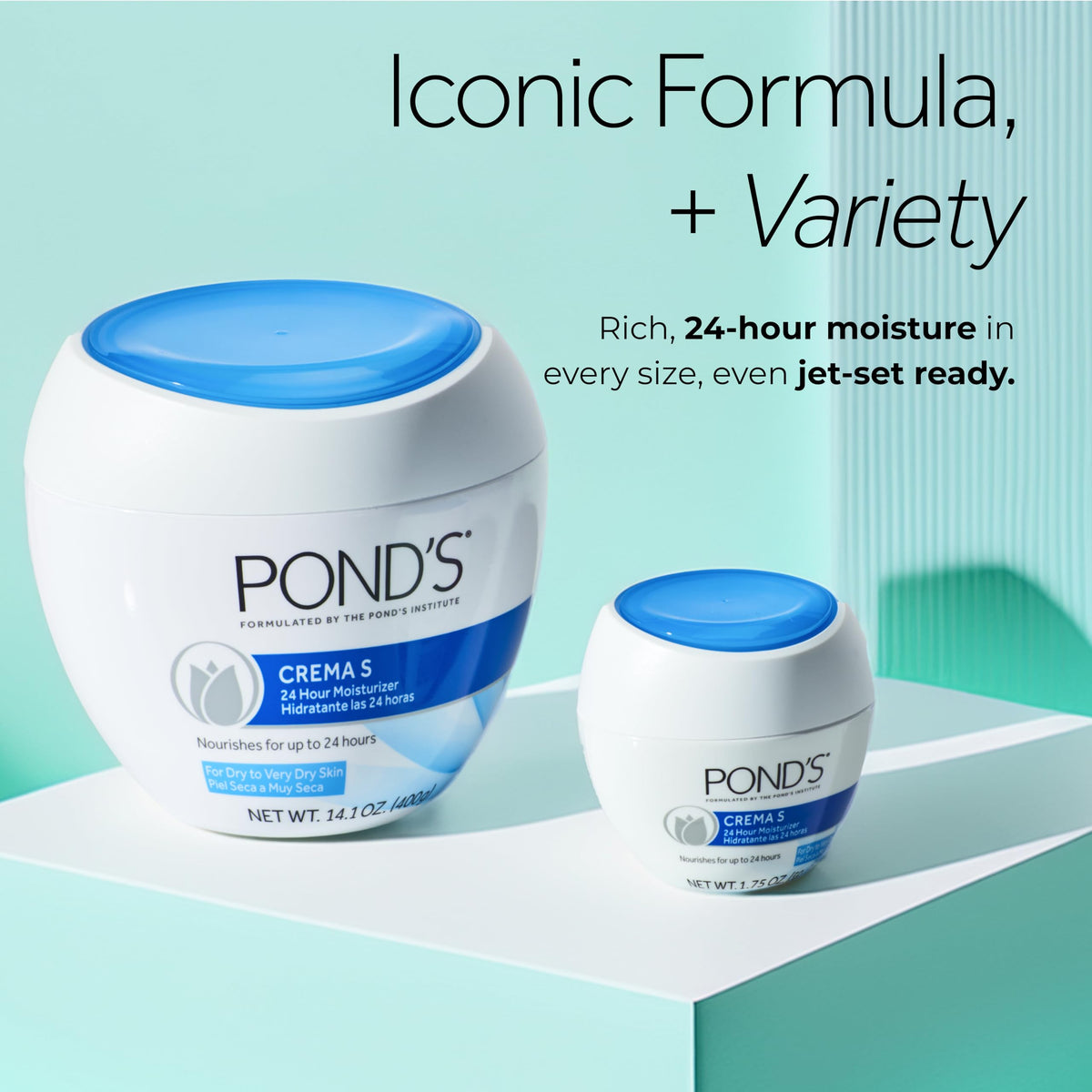 Pond's botanical extract formula moisturizing face cream packaging