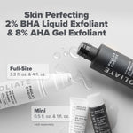 Paula's Choice dual action chemical exfoliation bottles on plain background