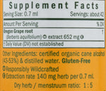 Authentic USA imported Herb Pharm herbal supplement bottle showcasing the gluten free certification.