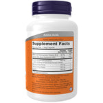 Now Foods 5-HTP supplement facts label showing 200 mg dosage with Glycine and Taurine.