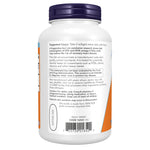 Back label text of NOW Foods molecularly distilled omega 3 displaying full nutritional facts and ingredient lists