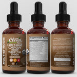 Clean Nutraceuticals 60 mL organic mushroom complex liquid drops box packaging