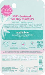Side profile of Eos natural lip balm stick for sensitive skin