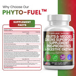 Clean Nutraceuticals fruit and vegetable vitamin supplement premium packaging highlighting stimulant free energy support