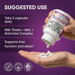 Premium wellness product packaging showing 60 capsules of advanced liver repair formula