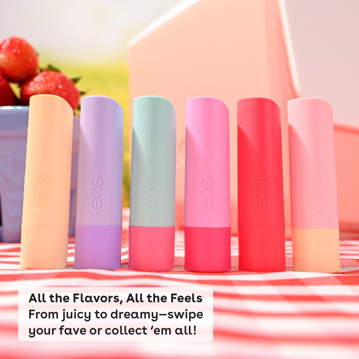 Eos organic shea butter coconut milk flavor lip balm twin pack lifestyle display