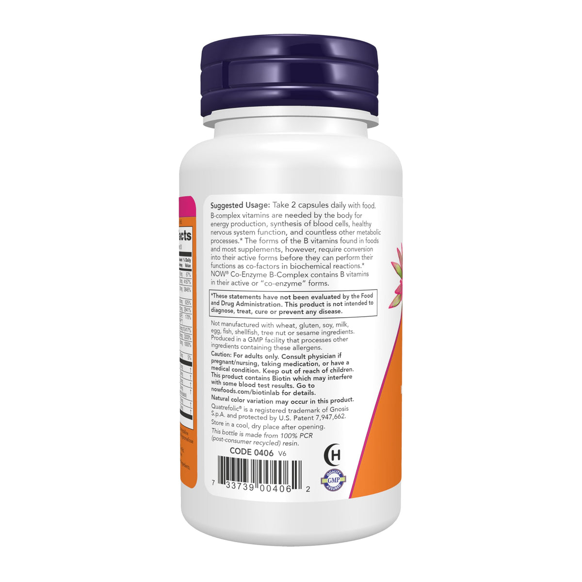 Now Foods Co-Enzyme B-Complex vegetarian capsules close up