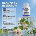 Side angle of Clean Nutraceuticals Cogni Defend showing 60 veggie capsules product labeling details.
