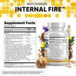 Ashwagandha and maca root herbal blend bottle label information