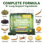 Clean Nutraceuticals lung health supplement gummies in orange sherbert flavor