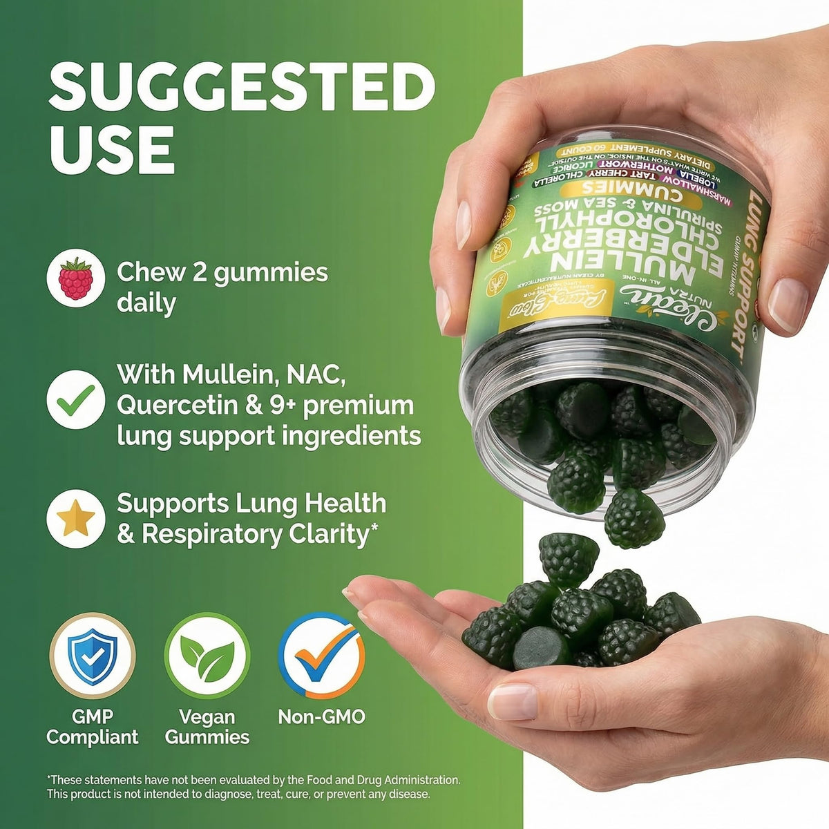 Clean Nutraceuticals 15 in 1 lung cleanse formula dietary supplement container
