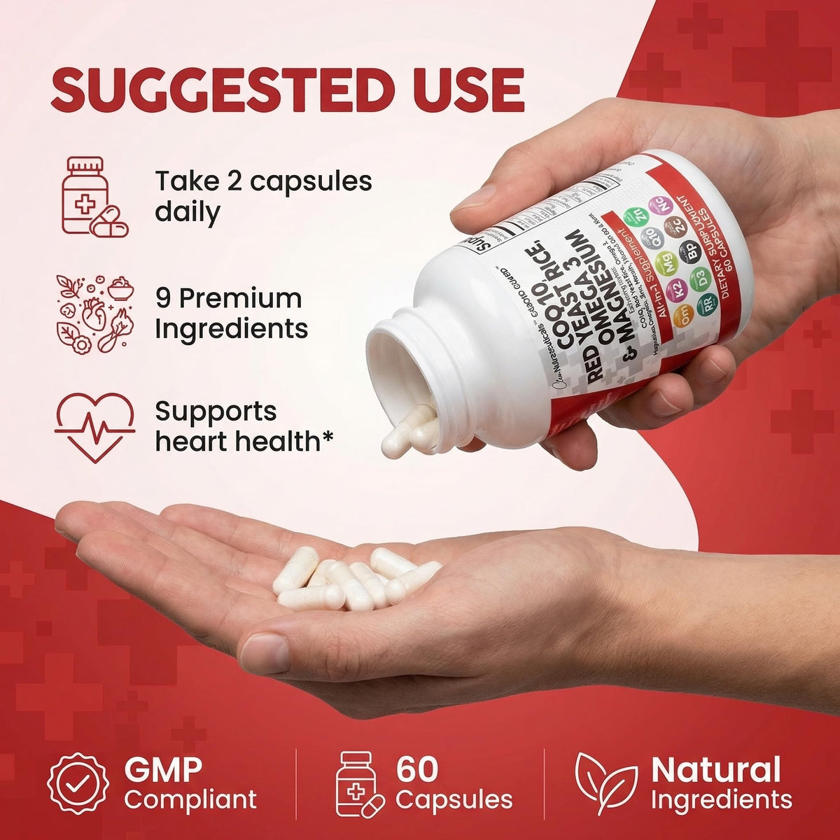 Clean Nutraceuticals CardioGuard dosage instructions and clean ingredients back view