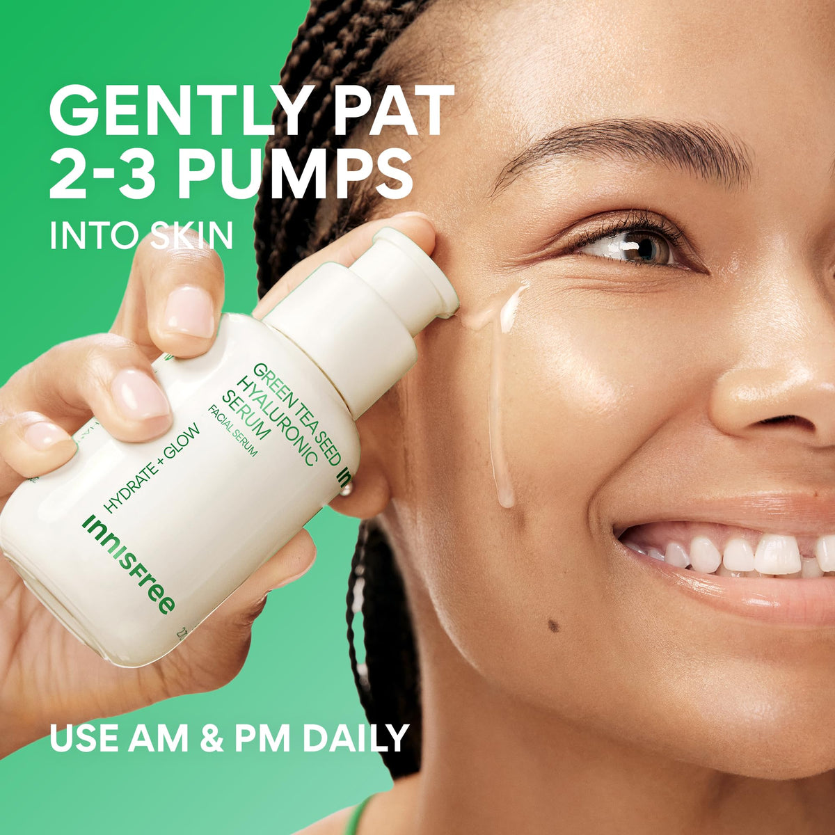 Imported Innisfree hyaluronic face serum refill for intensive skin moisture