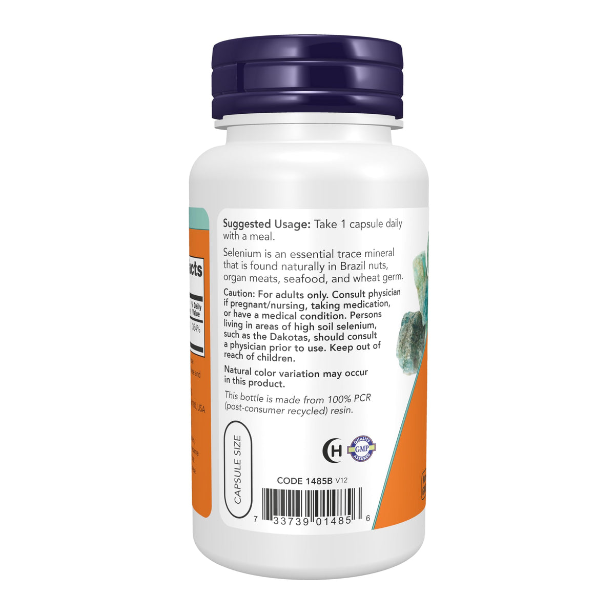 NOW Foods Selenium 200mcg antioxidant support supplement ingredients list