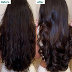 Detailed view of Coco and Eve hair bundle ingredient labels