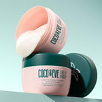 Coco and Eve bundle set arranged for hair care routine