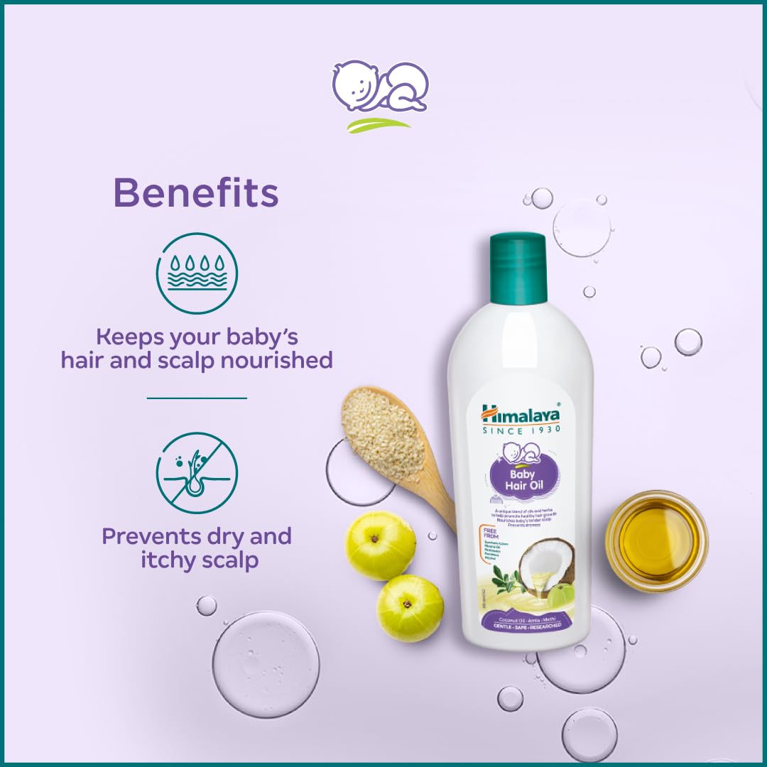 Himalaya Baby Hair Oil 100ml side profile