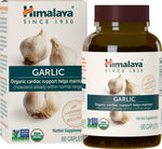 Himalaya Organic Garlic supplement dual pack box showing USDA organic certification seal