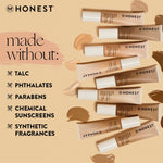 Honest Beauty non nano zinc oxide sunscreen makeup hybrid application process