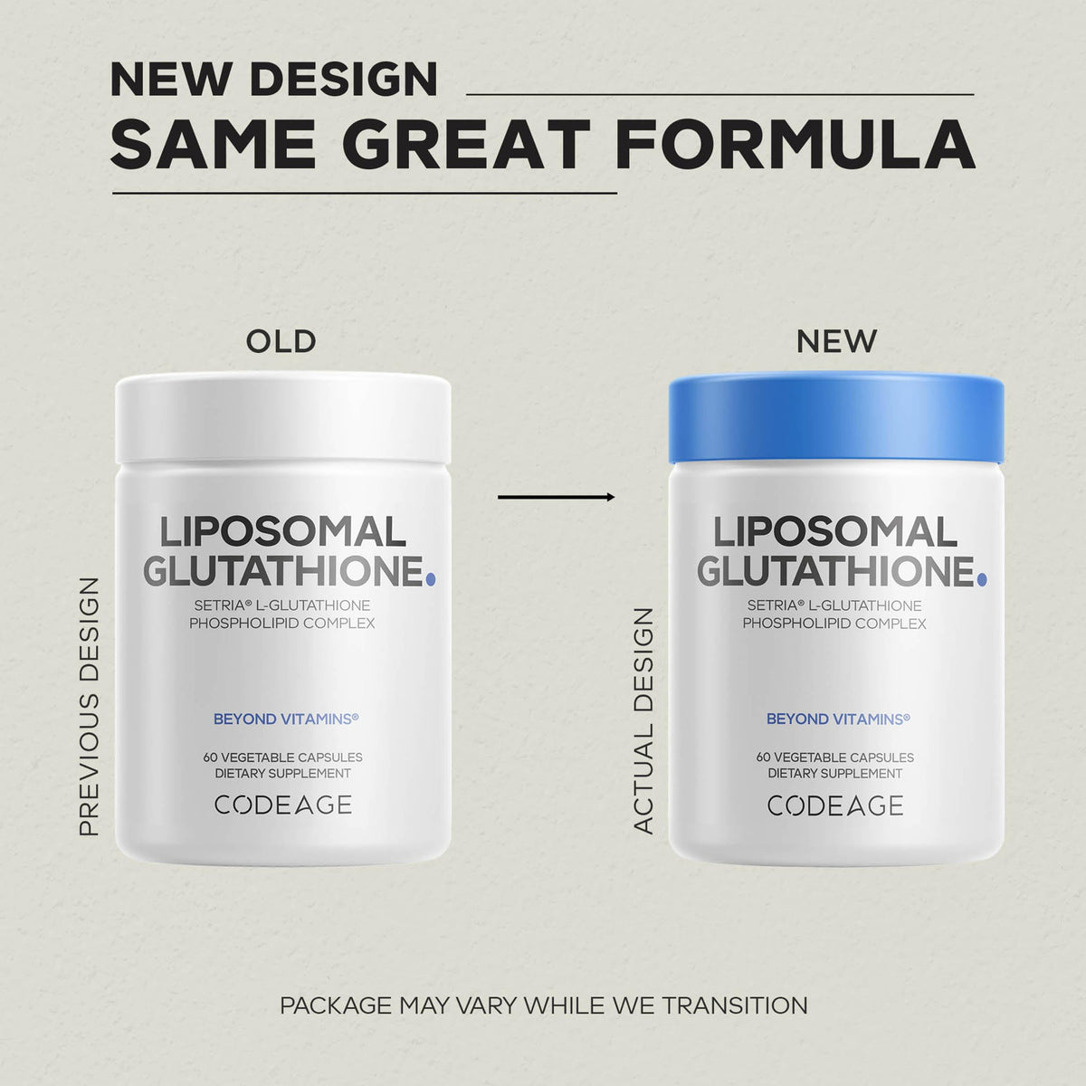 Codeage Liposomal Glutathione supplement facts label