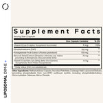 Codeage Liposomal DIM supplement bottle showing supplement facts list and ingredients