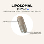 Codeage Liposomal DIM four month supply bottle showcasing premium gold and white label details
