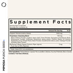 Codeage Organic Mimosa Pudica Seed Supplement Facts Label
