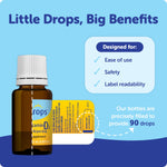 Ddrops Baby Vitamin D3 90 drops bottle showing precise dropper design
