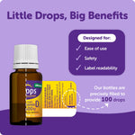 Ddrops Kids Booster 100 drops vitamin D3 packaging showing organic certification