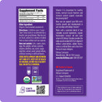 Ddrops daily liquid vitamin D3 for kids ingredient list and supplement facts side panel