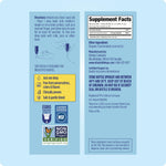 Side view of Ddrops infant vitamin D3 bottle highlighting the pure two ingredient formula.