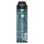 Degree Men sweat protection spray bottle displaying seventy two hour protection and anti stain labels