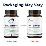 Close up of DGL Synergy sugar-free chewable tablets