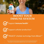 Supplement facts panel of Doctor's Best 27mg iron tablets detailing dietary profiles.