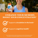 Doctor's Best Ginkgo Biloba 120 veggie capsules showing allergen free and soy free logos.