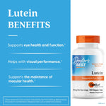 Side view of Doctor's Best Lutein 20mg marigold extract bottle