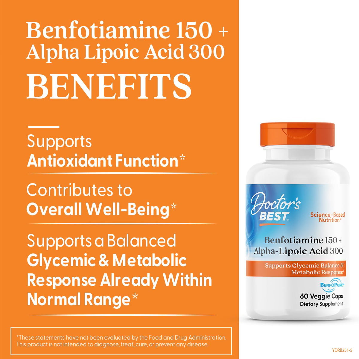 Doctor's Best metabolic support supplement bottle label