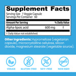 Side view of Doctors Best 60 veggie capsules bottle
