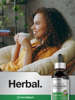 Gluten free and lactose free herbal liver cleanse solution bottle standing upright
