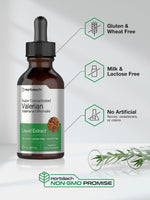 Horbäach herbal liquid drops packaging displaying clear dosage instructions for adult use.