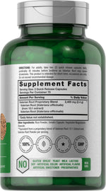 Horbaach Valerian Root high potency supplement label detailing herbal extract ingredients
