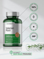 Horbaach Valerian Root 150 count bottle layout showing traditional root extract blend