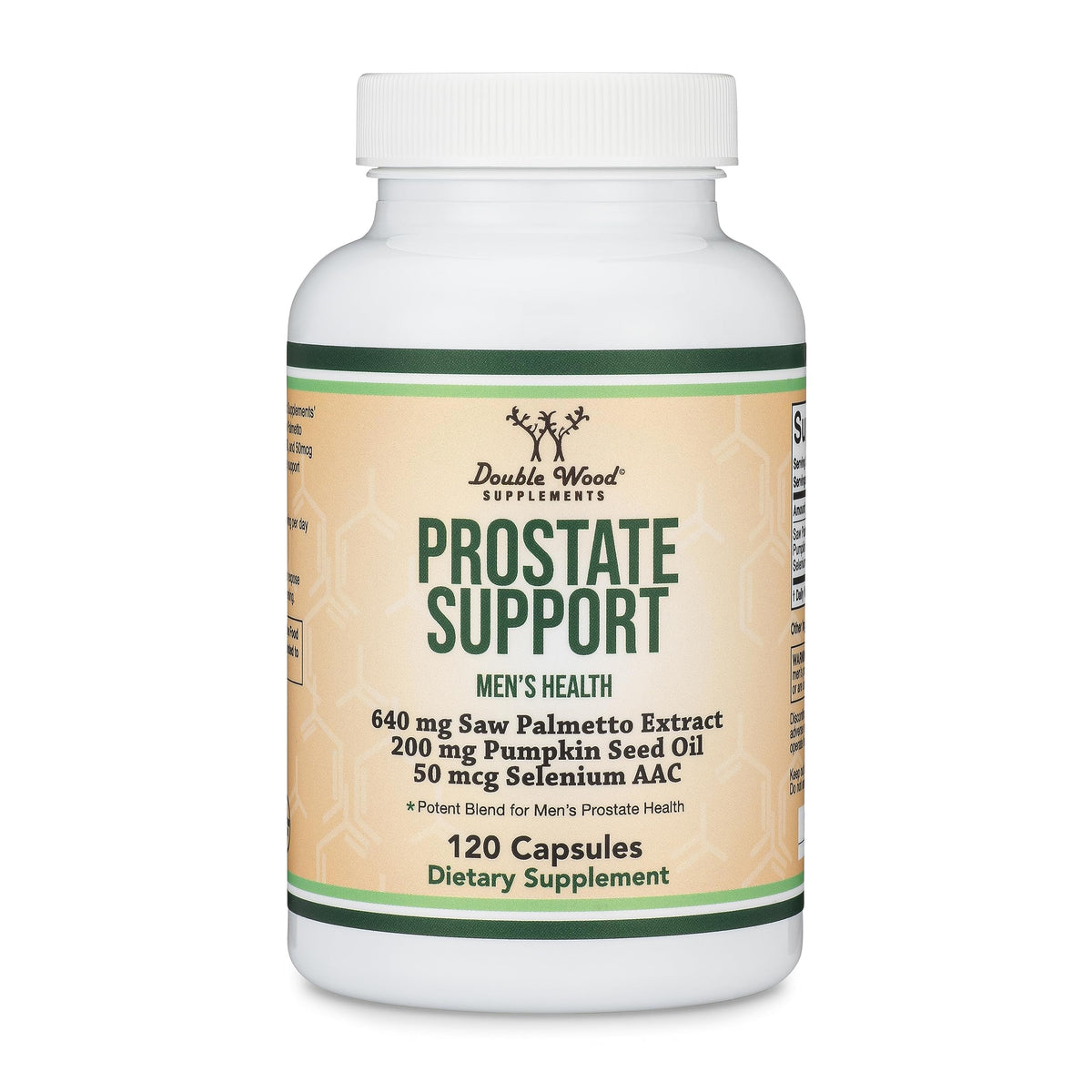 Double Wood Supplements bottle highlighting non GMO ingredients for bladder control