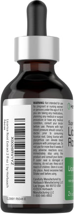 Horbaach alcohol free licorice root tincture bottle