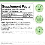 Close up of the third party tested seal on Double Wood Alpha Lipoic Acid 600mg bottle