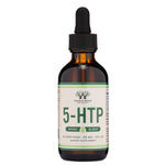 Side view of Double Wood 5-HTP bottle showing supplement facts and purity details.