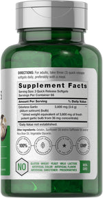 Horbäach ultra potent concentrated garlic extract supplement supplement facts panel.