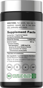 Horbäach Berberine supplement bottle nutrition label