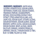 Authentic USA imported Dove body scrub placement showing size and net weight details on the product container.