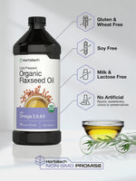 Horbaach non GMO gluten free organic flaxseed oil liquid ingredient list